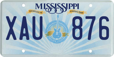 MS license plate XAU876