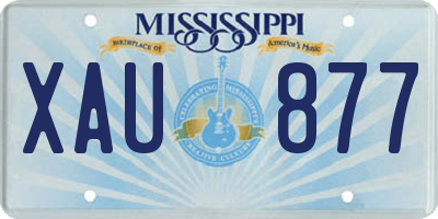 MS license plate XAU877