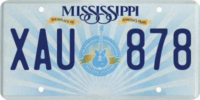 MS license plate XAU878