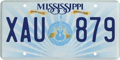 MS license plate XAU879