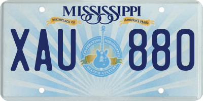 MS license plate XAU880