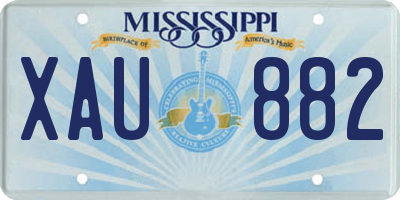 MS license plate XAU882