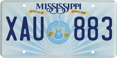 MS license plate XAU883