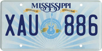 MS license plate XAU886