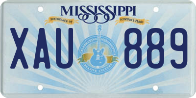 MS license plate XAU889