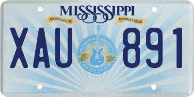 MS license plate XAU891