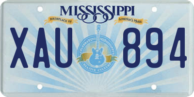 MS license plate XAU894