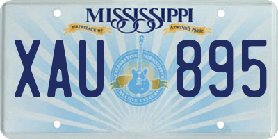 MS license plate XAU895