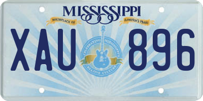 MS license plate XAU896