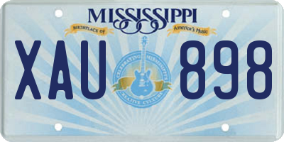 MS license plate XAU898