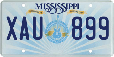 MS license plate XAU899
