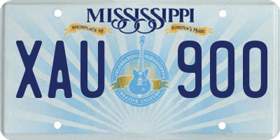 MS license plate XAU900