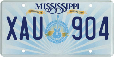 MS license plate XAU904