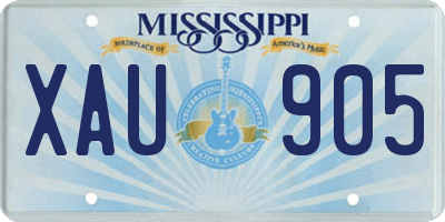 MS license plate XAU905
