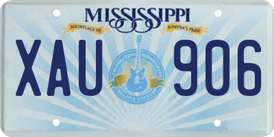MS license plate XAU906