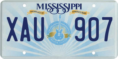MS license plate XAU907
