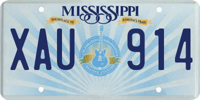 MS license plate XAU914