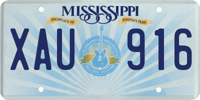 MS license plate XAU916