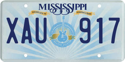 MS license plate XAU917