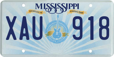 MS license plate XAU918