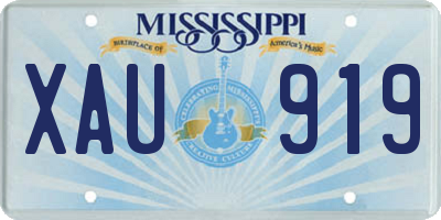 MS license plate XAU919