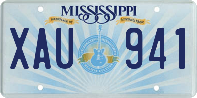 MS license plate XAU941