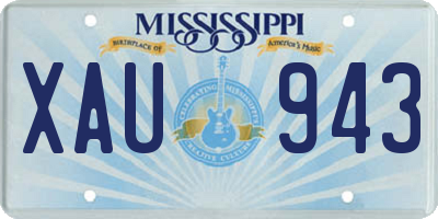 MS license plate XAU943
