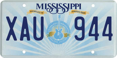 MS license plate XAU944