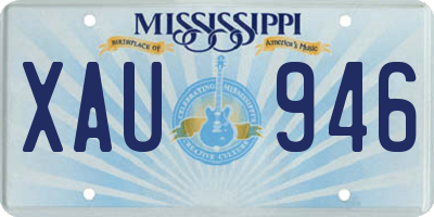 MS license plate XAU946