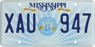 MS license plate XAU947