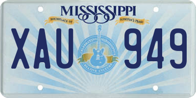 MS license plate XAU949