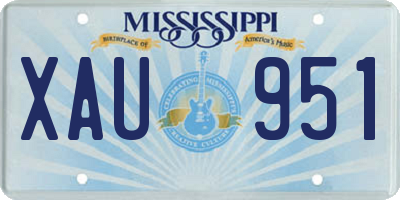 MS license plate XAU951