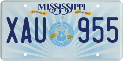 MS license plate XAU955