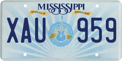 MS license plate XAU959