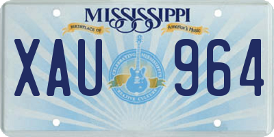 MS license plate XAU964