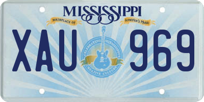 MS license plate XAU969