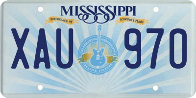 MS license plate XAU970