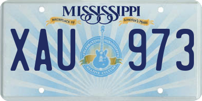 MS license plate XAU973