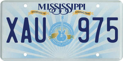 MS license plate XAU975