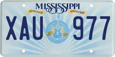 MS license plate XAU977