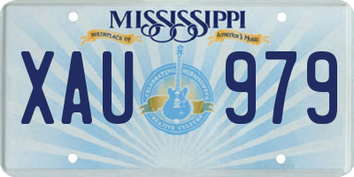 MS license plate XAU979