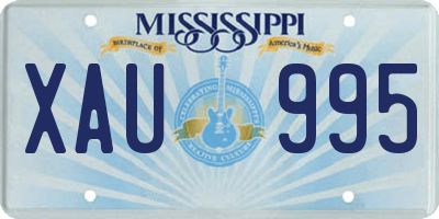 MS license plate XAU995