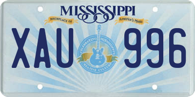 MS license plate XAU996