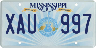 MS license plate XAU997