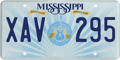 MS license plate XAV295