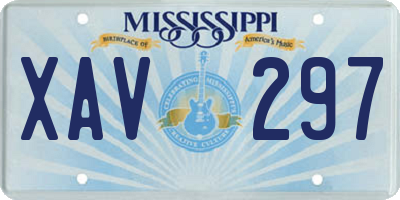 MS license plate XAV297