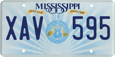 MS license plate XAV595