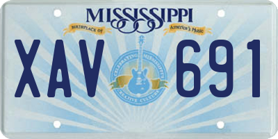 MS license plate XAV691