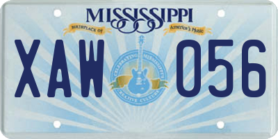 MS license plate XAW056