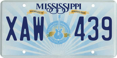 MS license plate XAW439